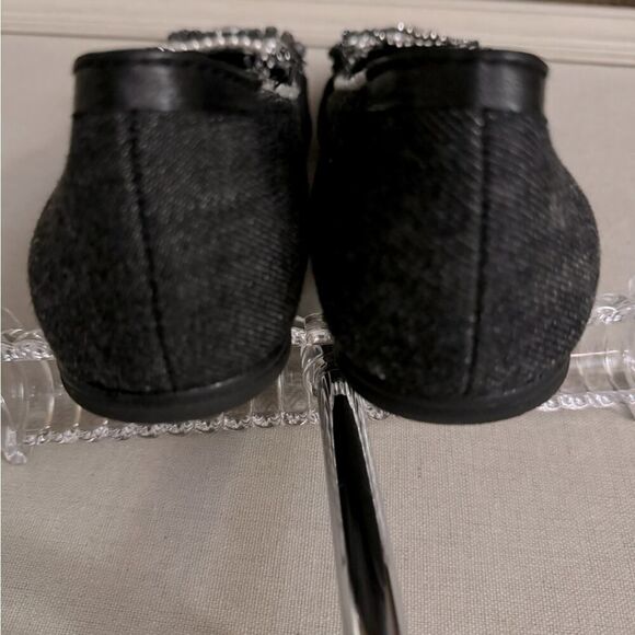 Pedro Garcia dark denim ballet flat with crystal and pearl embellishment 39.5 - Picture 6 of 10